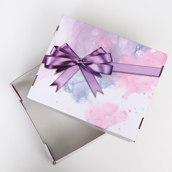 Складная коробка Складная коробка "Бант", фиолетовый 31,2 х 25,6 х 16,1 см