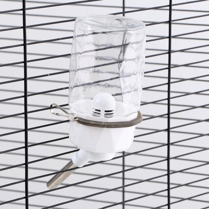 Поилка для грызунов, 250 мл, крепление-пружинка, белая Поилка для грызунов, 250 мл, крепление-пружинка, белая