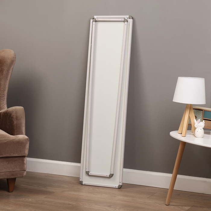 Зеркало интерьерное напольное,акрил, 35 х 125 см, белое, Зеркало интерьерное напольное,акрил, 35 х 125 см, белое,