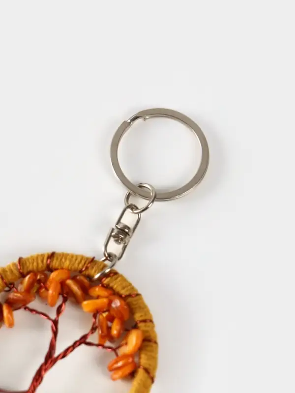 Брелок ловец снов "Древо" 19 см, цв. бежевый