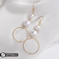 Серьги с жемчугом &laquo;Нежность&raquo; звенья, цвет белый в золоте