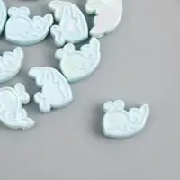 Бусина для творчества пластик "Кит с фонтанчиком. Перламутровый глянец" МИКС 0,8х2,6х2,2 см   975928