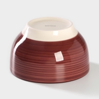 Салатник керамический Доляна &laquo;Морской мир&raquo;, 800 мл, d=14 см, цвет бордовый