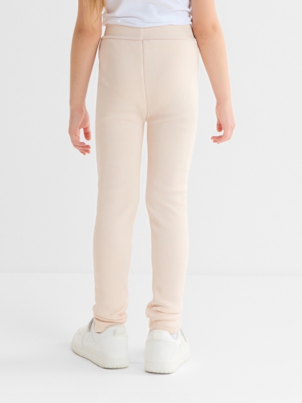 Легинсы для девочки на флисе Collorista, цвет молочный, рост 122 см