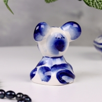 Сувенир гжель &laquo;Мышь&raquo;, бело-синий,керамика,