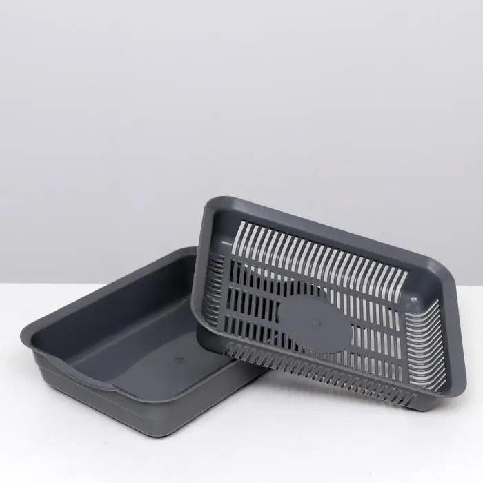 Туалет с сеткой, 35,5х26х7 см, серый