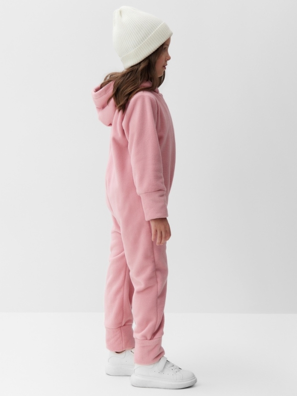 Комбинезон флисовый детский MINAKU: Fleece Soft, цвет розовый, рост 104 см