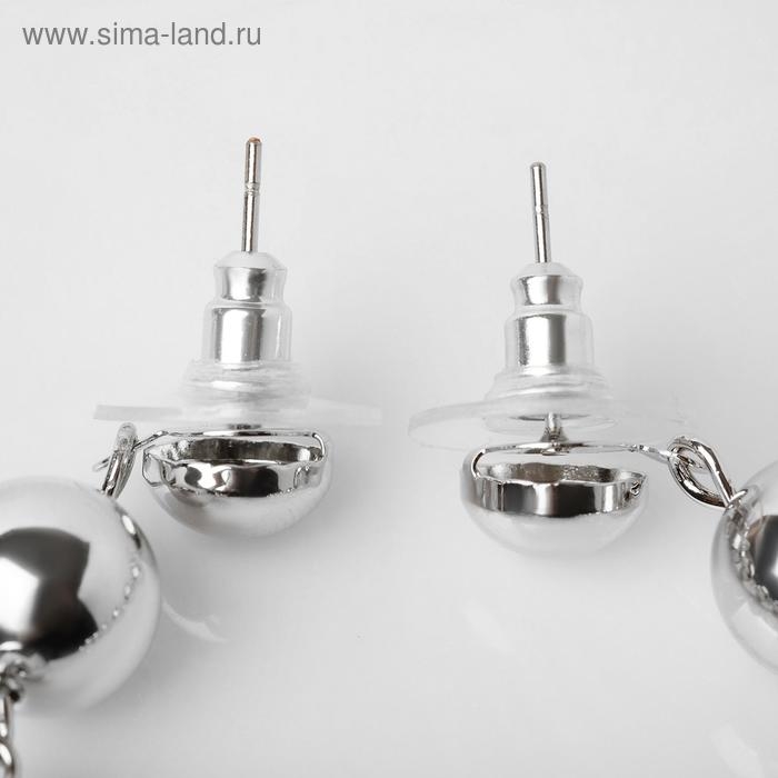 Серьги висячие &laquo;Дорожка&raquo; гирлянда, цвет серебро,10 см