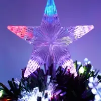 Ёлка фиброоптическая &laquo;Снежинки&raquo; 60 см, d нижнего яруса 35 см, 55 веток, мигание