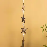 Подвеска декоративная &laquo;Звёздочки&raquo;, 13&times;3&times;100 см, дерево, камень, коричневая
