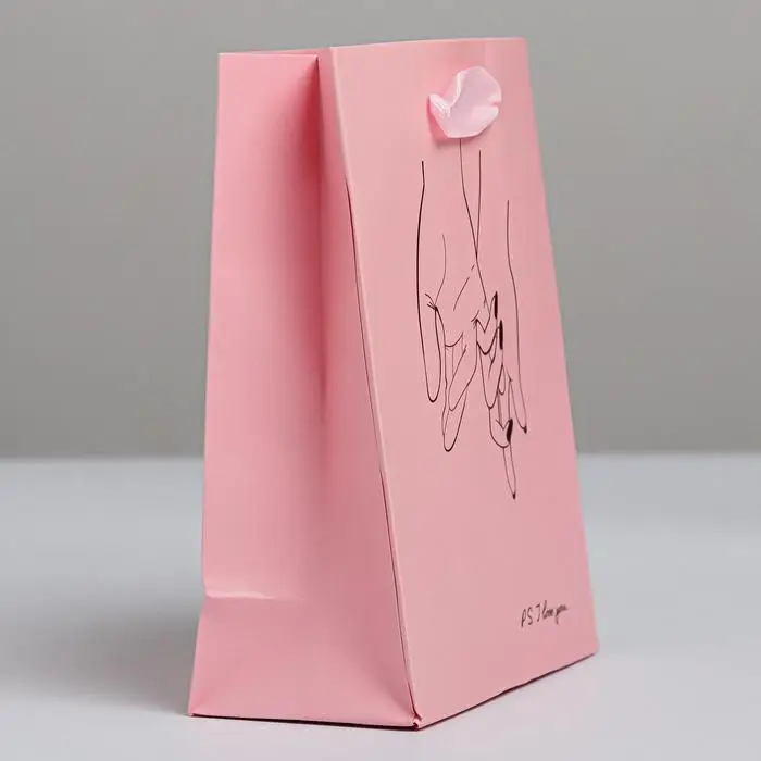 Пакет подарочный ламинированный, упаковка, &laquo;I love you&raquo;, S 12 х 15 х 5.5 см