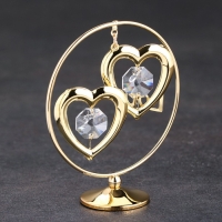 Сувенир &laquo;Сердца в кольце&raquo;, с кристаллами
