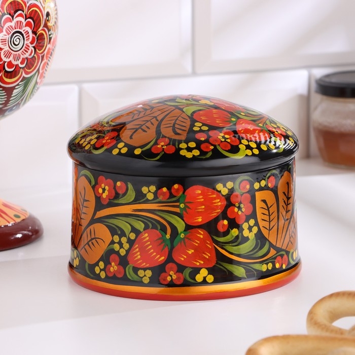 Коробка &laquo;Ягодка&raquo;, большая, 12-13&times;9-10 см, хохлома