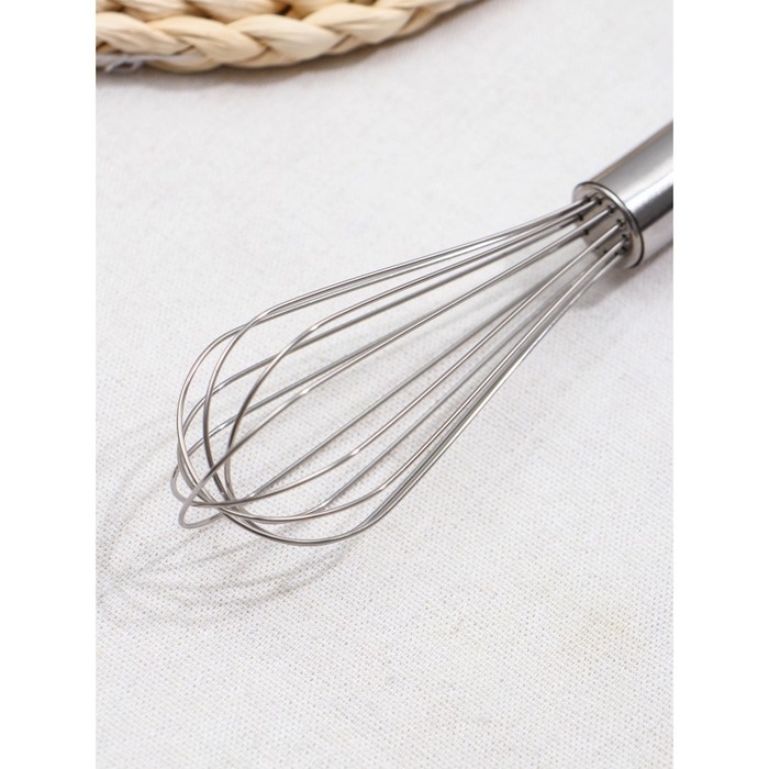 Набор венчиков для взбивания Доляна &laquo;Стандарт&raquo;, 3 шт: 30 см, 25 см, 21 см, цвет серебристый