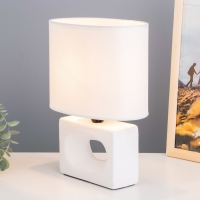 Настольная лампа "Мишель" Е27 40Вт белый 12,5х20х27 см RISALUX