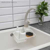 Держатель подвесной на присосках Helper, 23,6&times;12,5&times;7,9 см, пластик, цвет белый