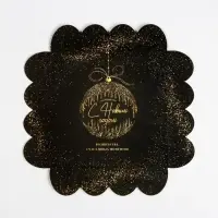 Коробка для кондитерских изделий с PVC крышкой &laquo;Золото&raquo;, 13 х 13 х 3 см