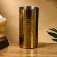 Шейкер "Золото" нержавеющая сталь 7х7х23 см