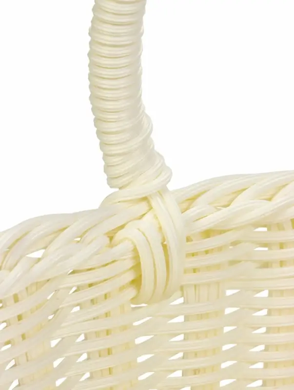 Корзина пластик 37 х 20,5 х 36 см, ручка17 см, белый