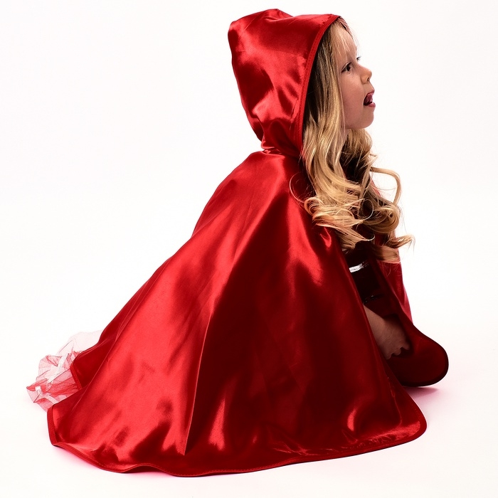 Карнавальный костюм Карнавальный костюм "Красная шапочка" рост 104-134 см, платье, накидка