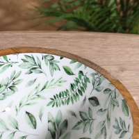 Салатник &laquo;Оливковая ветвь&raquo;, 25&times;25&times;10 см, дерево манго