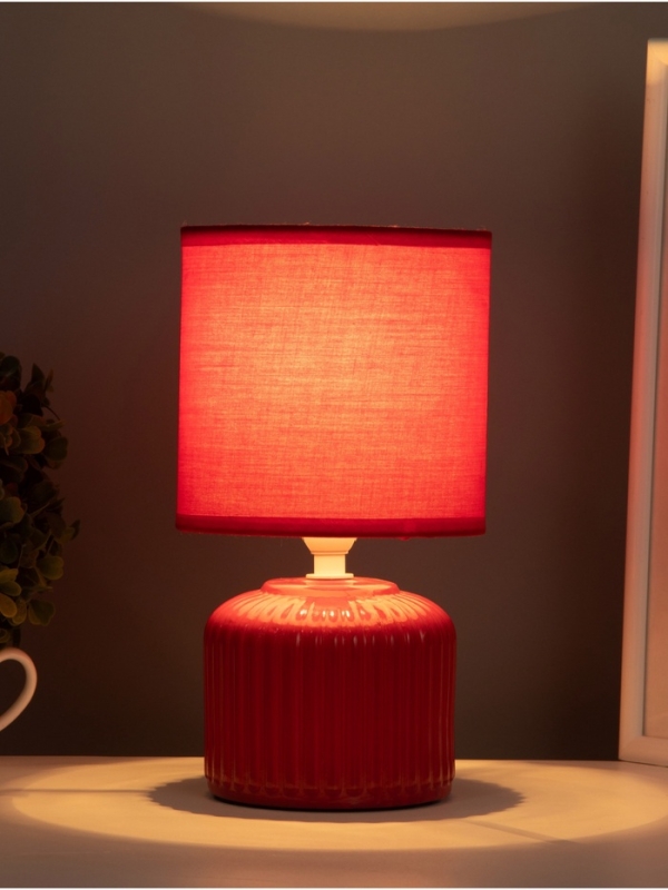 Лампа настольная "Муза" 40Вт Е14 красный 13х13х23см