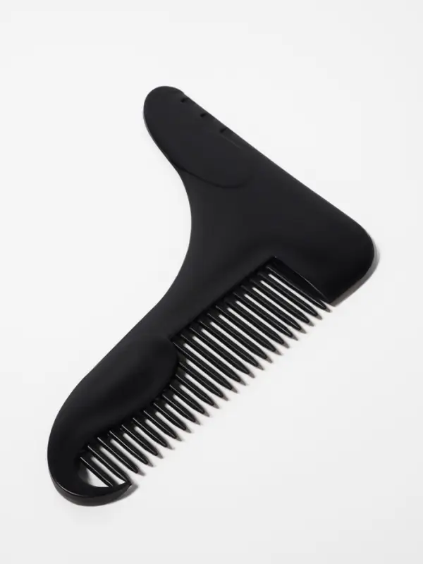 Расчёска - гребень для усов и бороды, 12&times;10 см, чёрная
