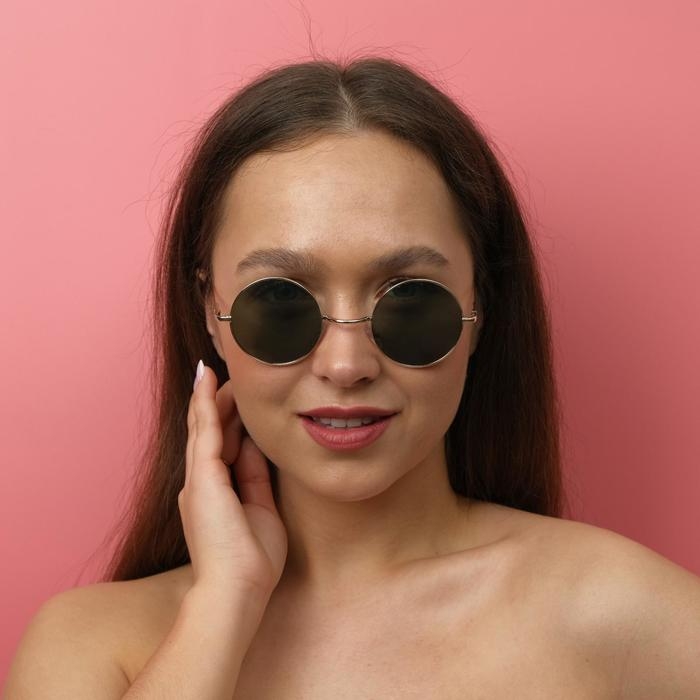 Очки солнцезащитные OneSun, uv 400, 14 х 13 х 4.6 см, линза 4.6 х 4.6 см, зеленые