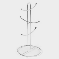 Сушилка для кружек 6 крючков 17х17х36 см, цвет хром Сушилка для кружек 6 крючков 17х17х36 см, цвет хром