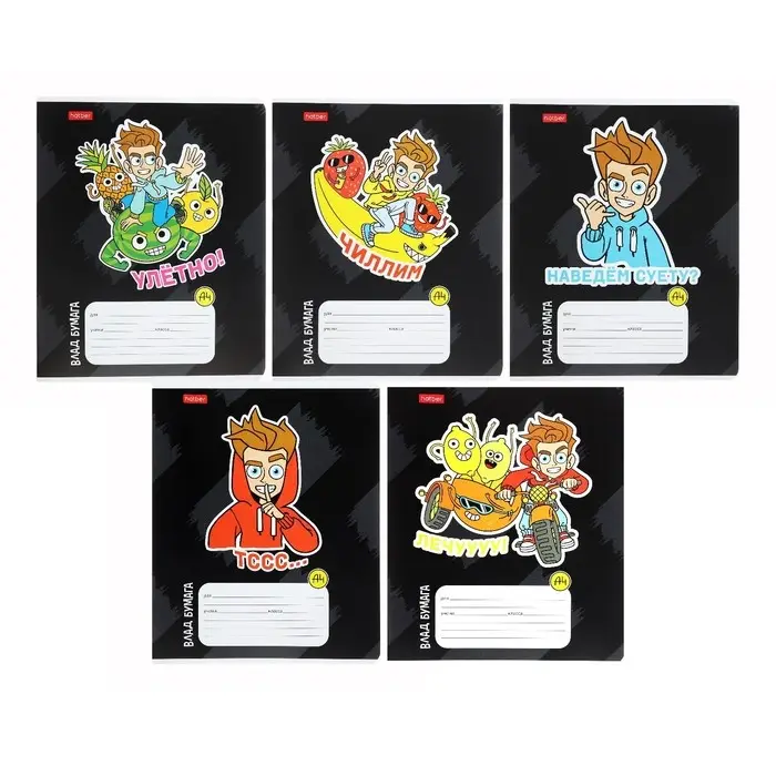 Тетрадь 12 листов в клетку Calligrata &laquo;Влад А4&raquo;, обложка мелованный картон, МИКС