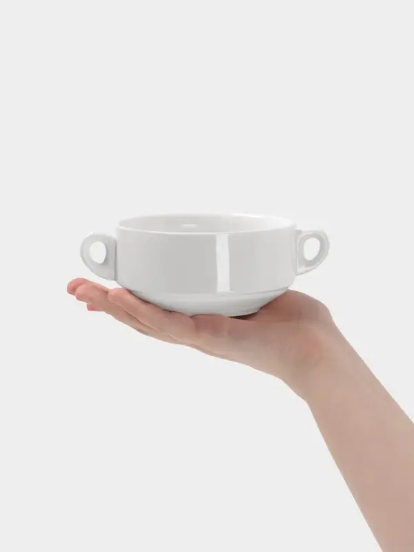 Бульонница Hanna Kn&ouml;vell, 350 мл, фарфор, белая