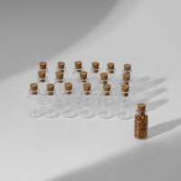 Набор баночек для хранения мелочей, d=1.5 &times; 3 см, 18 шт., в контейнере, 15&times;8&times;2 см