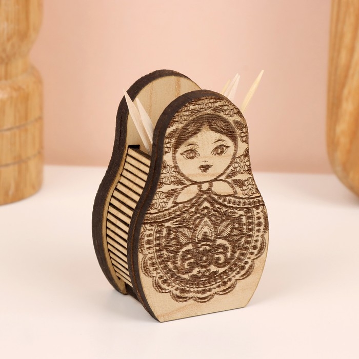 Подставка под зубочистки &laquo;Матрёшка&raquo;, 4х6х3 см