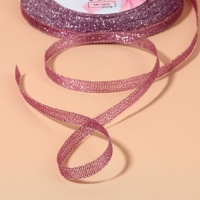 Лента парчовая, 6 мм, 23 ± 1 м, цвет сиреневый №021 Лента парчовая, 6 мм, 23 ± 1 м, цвет сиреневый №021