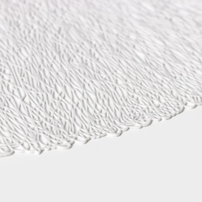 Набор салфеток сервировочных на стол Доляна &laquo;Соломка&raquo;, d=38 см, 4 шт, цвет светло-серый