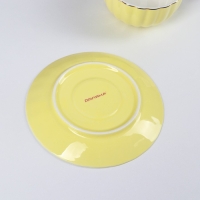 Сервиз фарфоровый чайный Доляна &laquo;Вивьен&raquo;, 12 предметов: 6 чашек 200 мл, 6 блюдец d=15 см, цвет МИКС