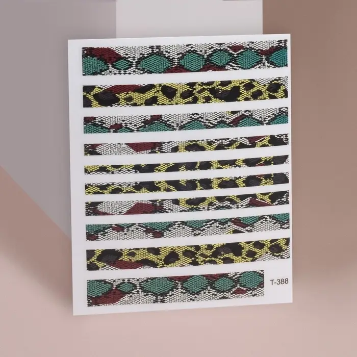 Наклейки для ногтей &laquo;Змея&raquo;, разноцветные