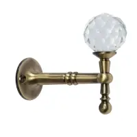 Крючок - держатель для штор на стену CAPPIO KS043, металлический, цвет бронза, 2 шт