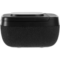 Колонка c беспроводной зарядкой Esca и подсветкой лого, черная