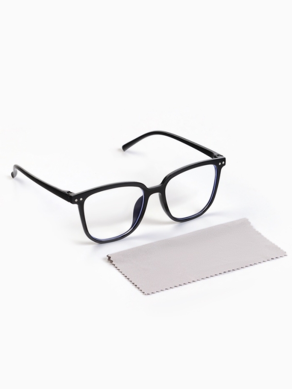 Очки для компьютера, антибликовые, 5.1 х 4 см, ширина 14.4 см, дужка 13.8 см, черная оправа   107958