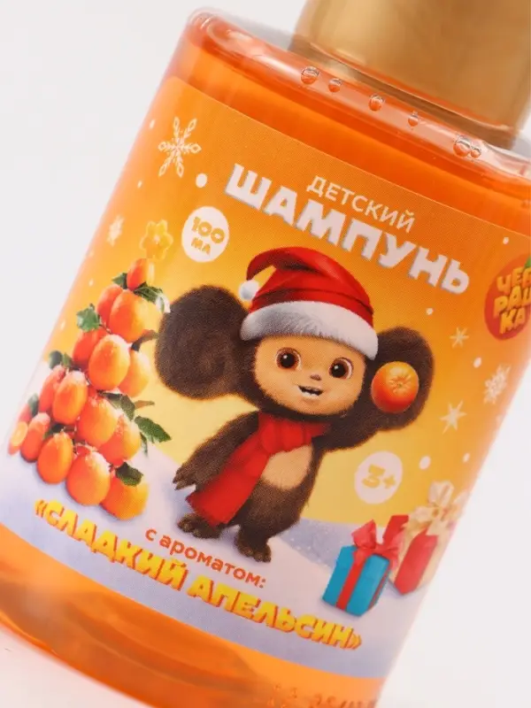 Детский шампунь, аромат сладкий апельсин, 100 мл, Чебурашка