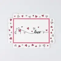 Коробка для кондитерских изделий с пластиковой крышкой &laquo;Сердца&raquo;, 22 х 15 х 3 см