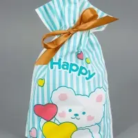 Пакет полиэтиленовый подарочный с лентой, "Счастье", 13 х 23 см