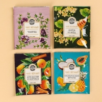 Чай подарочный &laquo;Для уютных чаепитий&raquo; 4 вкуса, 7,2 ( 4 пакетика х 1,8 г).