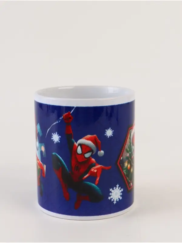 Кружка новогодняя сублимация 320 мл, Человек-паук