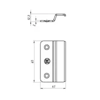 Ручка балконная, полимер белый, 80 шт