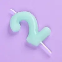 Свеча в торт &laquo;Цифра 2&raquo;, светящаяся голубая, 9 см