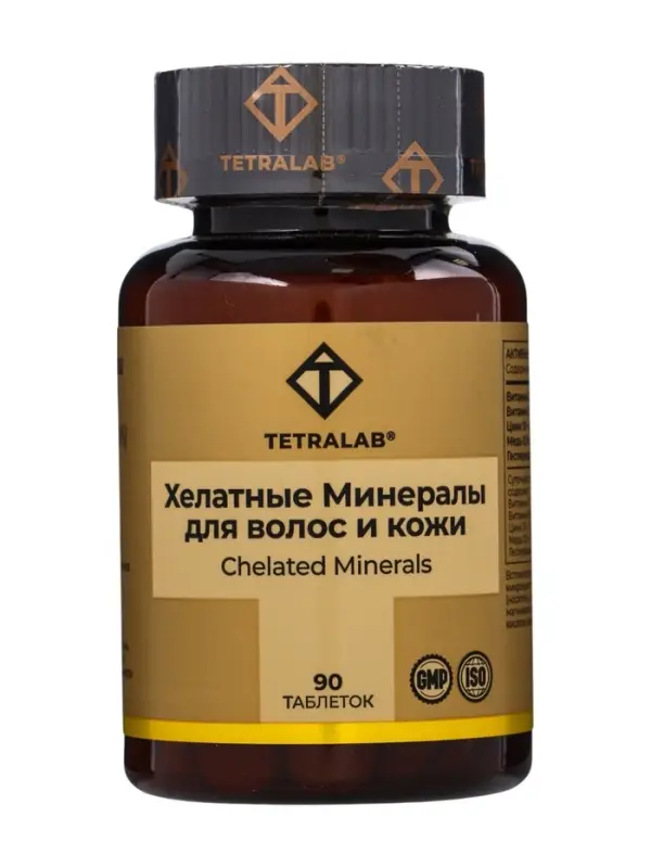 Хелатные минералы для волос и кожи TETRALAB, таб. № 90