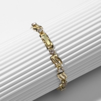 Браслет со стразами &laquo;Мерцание&raquo; волна, цвет МИКС, L=17 см