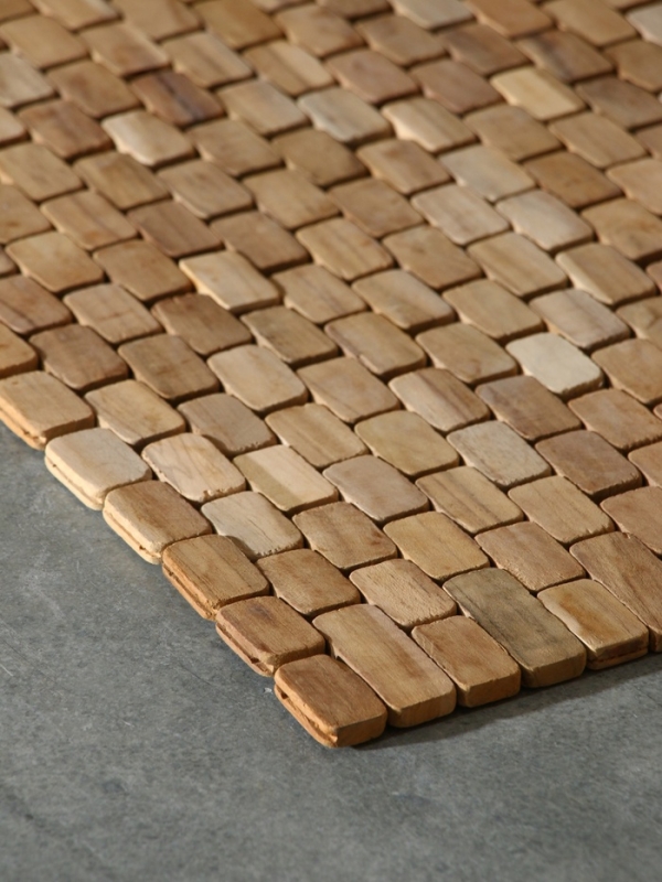 Коврик из тикового дерева, 40х30х0,7 см